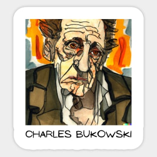 Charles Bukowski T Shirt Design Sticker